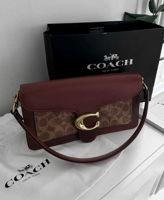 coach tabby shoulder bag Byrgundy red